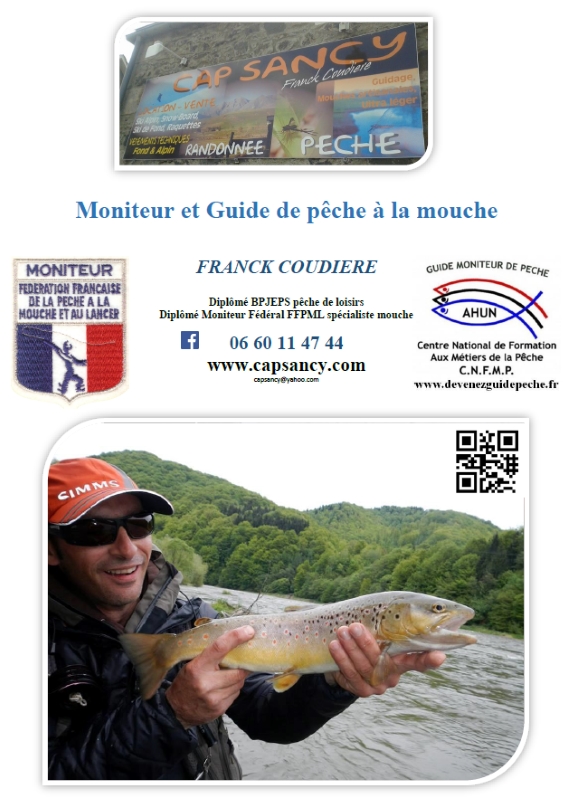 franck coudiere moniteur guide peche mouche cantal puy de dome lac la landie