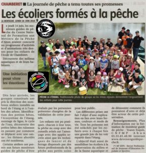 Animation moniteur guide de pêche ecole