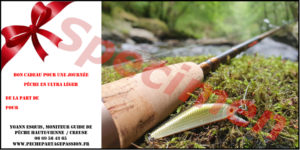 bon cadeau peche moniteur guide de peche en Ultra-léger haute vienne creuse fait par Yoann Esquis