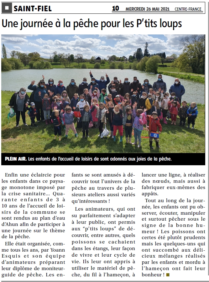 Moniteur guide de pêche centre de loisir